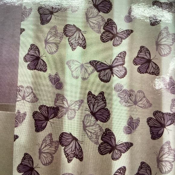 New. Este y Johnson Shower Curtains -72”x72” / purple butterflies - Picture 1 of 4